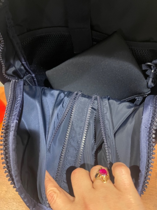 Dagne Dover Dakota neoprene Backpack + zip pouch & shoe bag in Storm Navy Medium main image 4